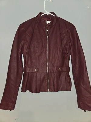 New York & Co Burgundy Red  Full Zip Jacket Size XS Chic feminine  - Image 1 of 2