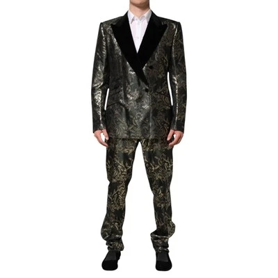 Костюм DOLCE & GABBANA металлический цветочный жаккардовый шелк 2 штуки EU56/US46/XXL 5480usd - Изображение 1 из 4