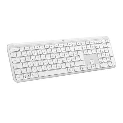 Logitech Signature Slim K950 kabellose Tastatur QWERTZ Weiß Bluetooth 3-Geräte - Bild 1 von 4