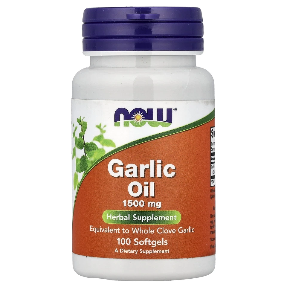 Garlic Oil 1500 MG 3x 100 Softgels Now Foods