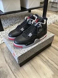 Nike Air Jordan 4 Retro Bred Reimagined Schwarz/Rot/Grau Leder 45,5 FV5029-006 - Bild 1 von 4