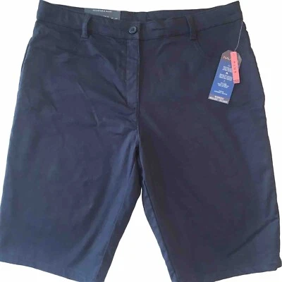 Pantalones Cortos Nautica Niñas Talla 18.5 Azul Marino Uniforme Largo Elastizado Cintura Ajustable Foto 1 de 4