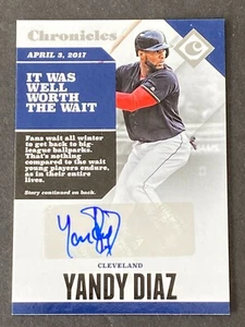 YANDY DIAZ 2017 Panini Chronicles Auto #CA-YD - Picture 1 of 10