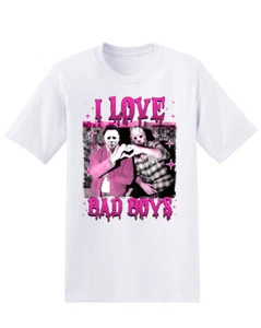 Michael Myers Jason Voorhees Heart Hand PNG, I Love Bad Boys T-shirt - Picture 1 of 12