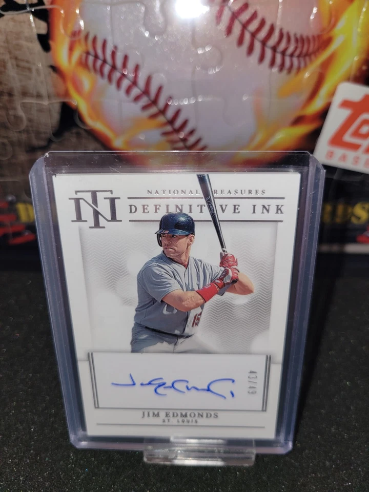 2023 Panini National Treasures Jim Edmonds Definitive Ink 43/49 St. Louis - Image 1 of 2
