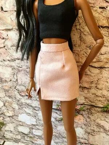 Bouutique Shore Faux Suede Skirt for NuFace/FR Doll 12.5" - Picture 1 of 7