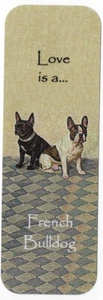 FRENCH BULLDOG FRENCHIE BEAUTIFUL DOG BOOKMARK SAME IMAGE BOTH SIDES GREAT GIFT - Bild 1 von 1