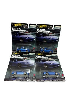 Hot Wheels Premium Fast And Furious 1996 Nissan 180sx Type X 2/5 Lot Of 4 - Image 1 of 4