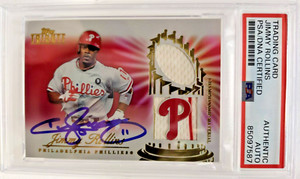 JIMMY ROLLINS AUTO #/10 Patch Relic 2012 Tribute Championship PSA DNA Signed WOW