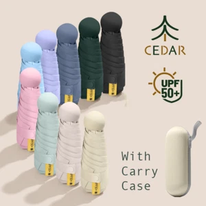 8 colores mini paraguas compacto anti UV 5 veces a prueba de viento con estuche de transporte - Imagen 1 de 19