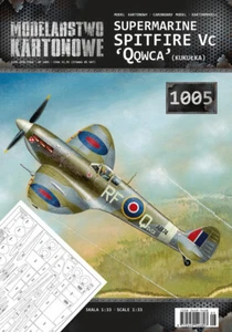 MK-1005 - SPITFIRE Mk.Vc 'Qqwca' + laser frames - - 1/33 paper model - Picture 1 of 5