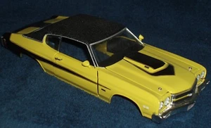ERTL 1970 CHEVY CHEVELLE SS454 CUERPO DE MOVIMIENTO BALDWIN SOLO 1/18 AMARILLO/NEGRO FUNDIDO A PRESIÓN - Imagen 1 de 11