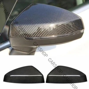 For Audi A3 S3 RS3 14-18 Real Carbon Fiber Side Mirror Cover Cap W/O Lane Add On - Foto 1 di 6