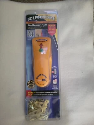 Zircon StudSensor Pro25 Stud Finder & Picture Hanging Kit w/ Assorted Hooks NEW - Image 1 of 4