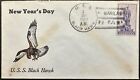 1939 US #799 w USS Blackhawk Manila PI cncl on cacheted New Year's Day Cover  *d