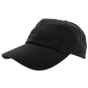 Plain Cotton Baseball Cap Polo style Washed Adjustable SHIP in BOX! - Picture 1 of 55