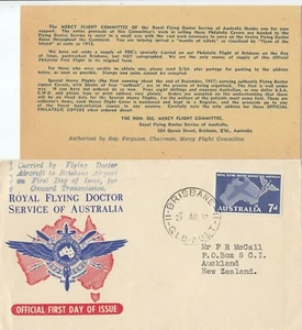 Stamp 1957 Royal Flying Doctor Service Royal cachet FDC missing text top left - Picture 1 of 1
