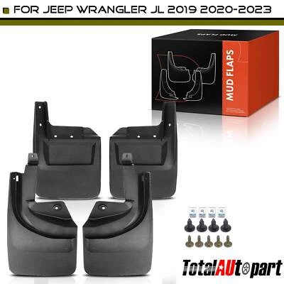 4x guardabarros guardabarros delanteros y traseros para Jeep Wrangler JL 2023-2025 Rubicon Foto 1 de 4