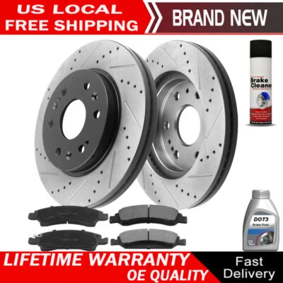 Rotores de disco delanteros pastillas de freno para Chevy Silverado 1500 Tahoe Sierra 1500 Yukon Foto 1 de 4