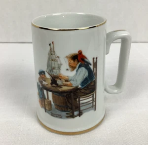 Norman Rockwell For A Good Boy Collectible Mug With Gold Trim - Picture 1 of 8