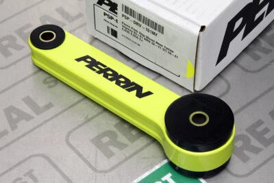 Perrin Pitch Stop Mount Neon Yellow for Subaru Impreza 93-21 WRX 02-21 STi 04-21 - Image 1 of 4