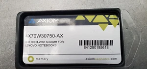 Axiom 8GB DDR4-2666 SODIMM Lenovo Notebooks (4X70W30750-AX) (BRAND NEW/SEALED) - Picture 1 of 2