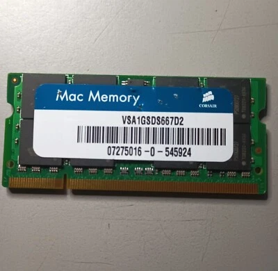 VSA1GS667D2 1 GB MAC Memory RAM Corsair - Image 1 of 2
