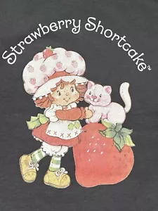 Strawberry Shortcake Vintage Print Crewneck Gray Sweatshirt Custard Size M - Picture 1 of 8