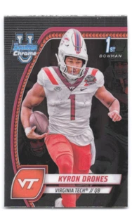 2024 Bowman University Chrome 1st Bowman Kyron Drones Virginia Tech - Picture 1 of 2