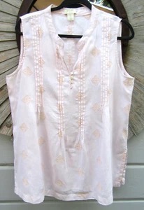 Tunica senza maniche St. Tropez West Wms L blush rosa popover ricamata - Foto 1 di 10