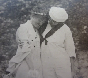 Vintage LGBT Lesbian Gay Interest Photos Women Cross Dressed Sailor Couple 1920s - Picture 1 of 7