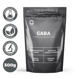 500g GABA - Gamma-Aminobutyric Acid 100% Pharmaceutical Grade powder - Picture 1 of 5