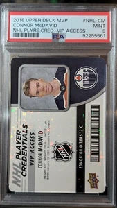 2018 UPPER DECKMVP CONNOR MCDAVID NHLPL YRS.CRED-VIP ACCESS #NHL-CM PSA9 POP 1!! - Picture 1 of 2