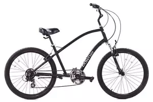 USED Electra Townie 21D Beach Cruiser Black Shimano 3x7 Front Suspension - Picture 1 of 17