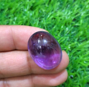 A+ Fantastico 49 Crt Viola Ametista Forma Ovale Cabochon Gemma Sciolta per Gioielli - Foto 1 di 8