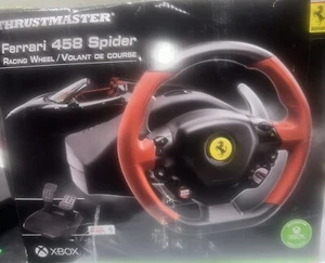 Thrustmaster Ferrari 458 Spider Racing Wheel for Xbox One Black/Red/Yellow - Picture 1 of 6