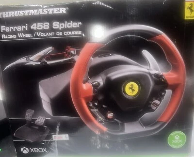 Thrustmaster Ferrari 458 Spider Racing Wheel for Xbox One Black/Red/Yellow - Image 1 of 4