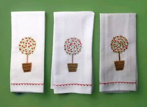 Hand Towel Tree With Hearts Plant Tree Decorative Lot Of 3 ~18x11 Inches dec24 - Picture 1 of 9