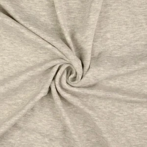 Alpenfleece uni grau meliert  Meterware Jersey Sweat Kuschelsweat Stoff - Bild 1 von 3