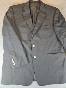 Burberry London Blazer Mens 44R Black Single Vent 2 Button Sports Coat 100% Wool - Picture 1 of 9