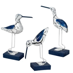 3pcs Natural Wooden Seagull Figurine Table Ornaments Nordic Style Home Decor - Picture 1 of 10