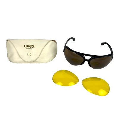 Vintage Uvex Sunglasses Frame w Interchangeable Colored Lenses 1980s Sportswear - Image 1 of 4