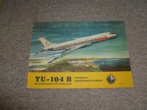 === Kranich Modellbogen Metallfolie Turbinen- Verkehrsflugzeug TU-104B === - Bild 1 von 11