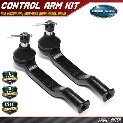 2Pcs Front Outer Steering Tie Rod End for Mazda MPV 1989-1998 Rear Wheel Drive - Image 1 of 4