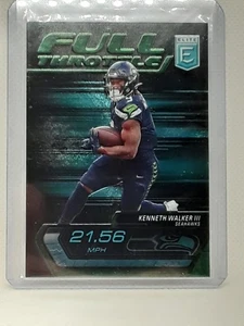 Kenneth Walker III 2024 Donruss Elite Full Throttle Green #7 - Seattle Seahawks - Picture 1 of 2