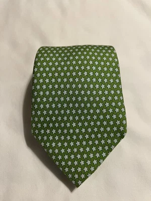 Corbata de seda Vineyard Vines Martha’s Vineyard Flower Green Star Foto 1 de 4