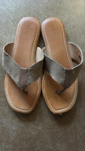 UGG Ugc Carey sandalo infradito laterale UK7 EU40 marrone chiaro