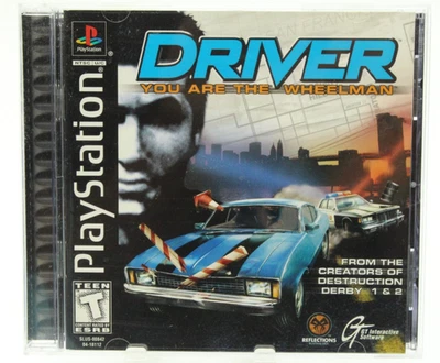 Driver (Sony PlayStation 1, PS1) Black Label Complete CIB + Reg Card Tested - Image 1 of 4