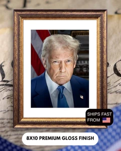 Donald Trump neuer offizieller Portrait 8x10 Fotodruck 47. Präsident - Bild 1 von 3