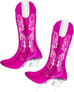2pcs Cowgirl Cowboy Country Western Boot Foil Balloons Yeehaw - Picture 1 of 9